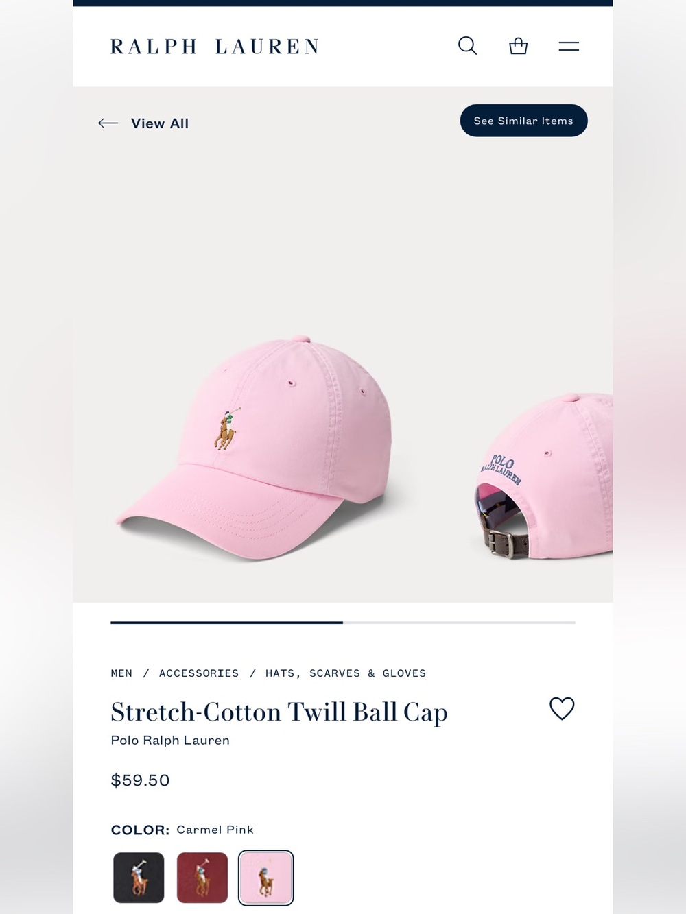 Ralph Lauren Stretch-Cotton Twill Ball Cap